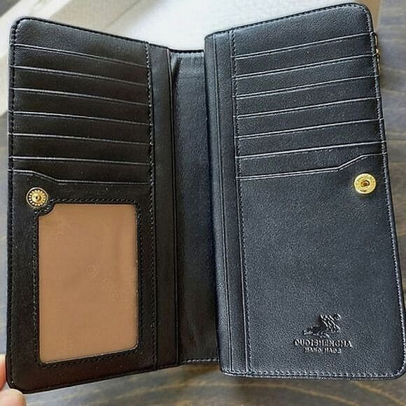 BNIB Oudishengma black leather clutch wallet - Picture 9 of 16